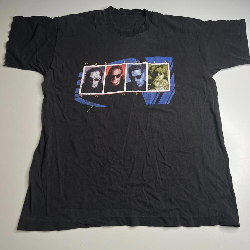 Vintage Van Halen Balance Tour T-Shirt 1995-96 Black Band Tee Grunge 90s XL size